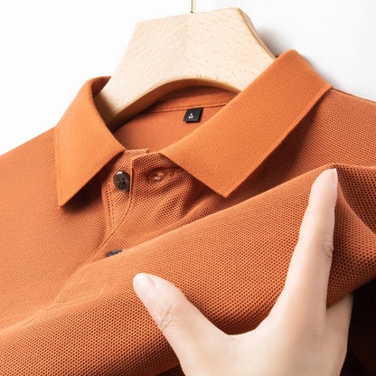 Men's Casual Polo Shirt - Breathable Short Sleeve Lapel Tee