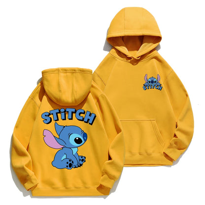 Stitch Hoodie Autumn/Winter Hoodie European and American Cartoon Anime Hoodie Loose Clothes Couple's Hoodie Coat