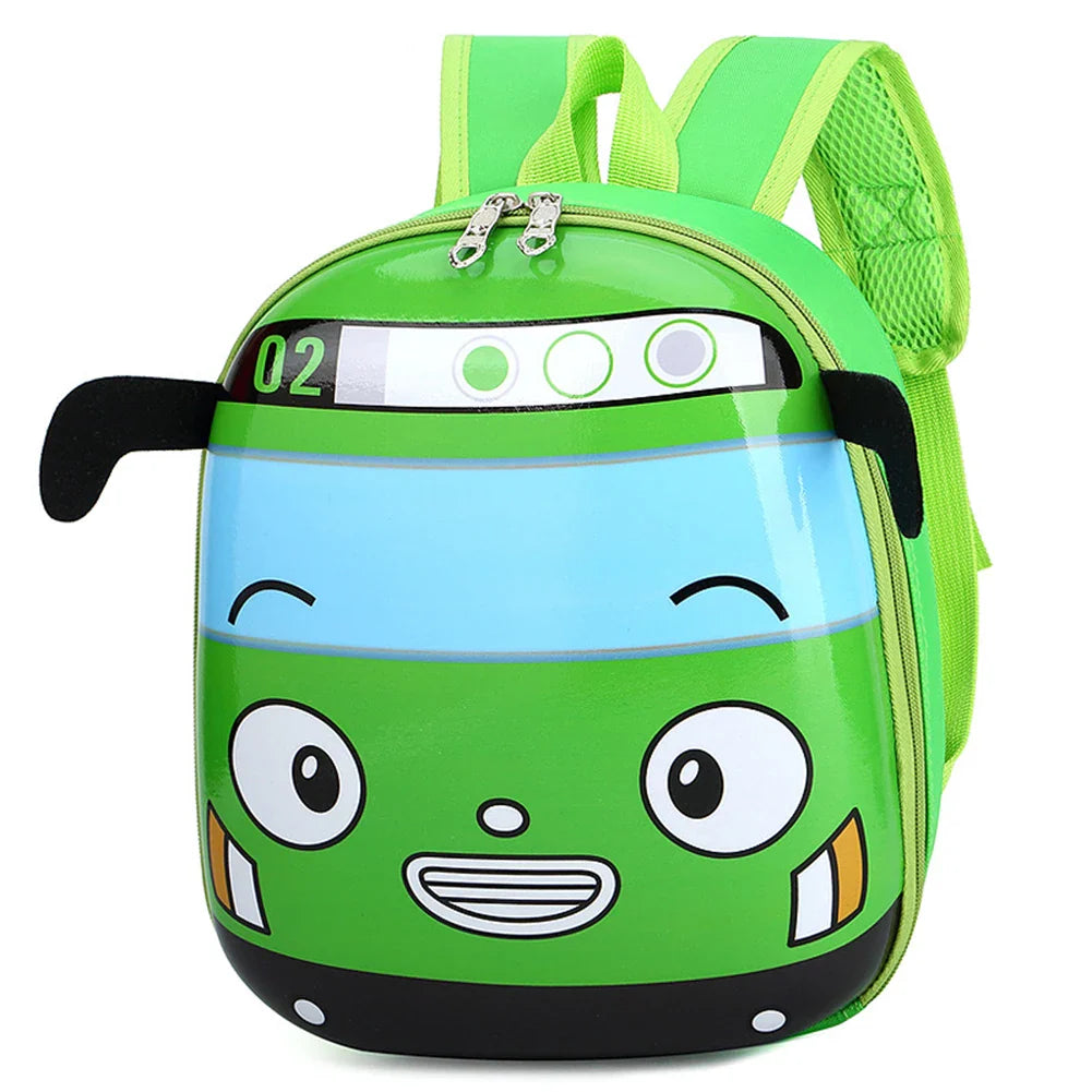 Cute 3D Cartoon Bus Backpack for Toddlers & Kindergarten Kids