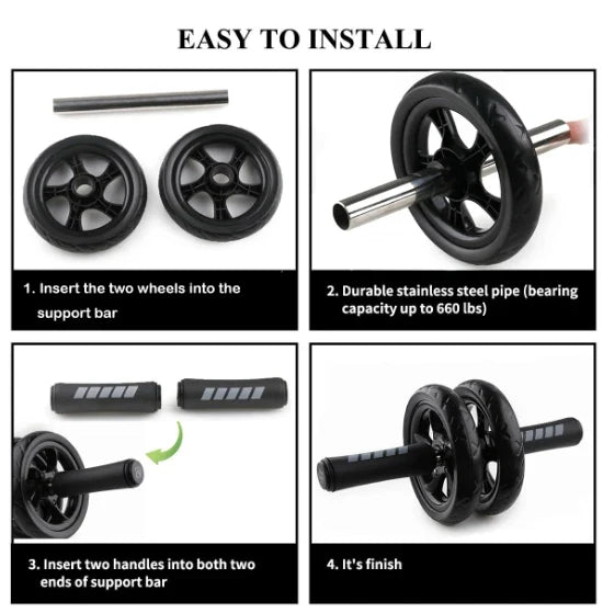 Silent AB Roller Wheel – Smooth, No-Noise Ab Trainer for Core Strength & Stability