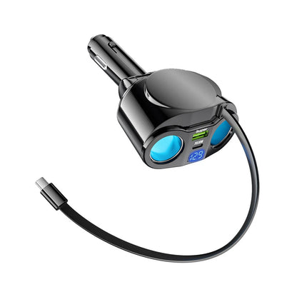 Car Cigarette Lighter Splitter Charger Dual USB QC 3.0 Quick Charge 12V Auto FM Transmitters Bluetooth Hands-free Call Sockets