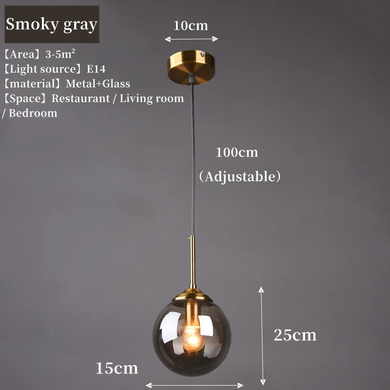Nordic Modern Glass Ball Island Pendant