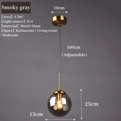 Nordic Modern Glass Ball Island Pendant