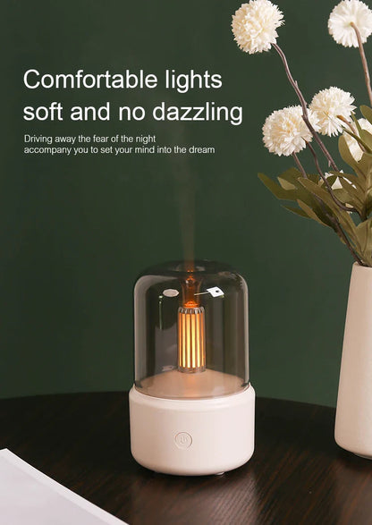 KINSCOTER Portable Mini Aroma Diffuser USB Air Humidifier Essential Oil Night Light Cold Mist Maker Sprayer for Home Gift