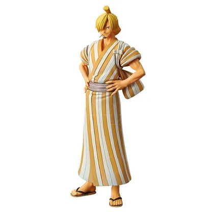 18cm One Piece Wano Anime Figures - Luffy, Zoro, Chopper, Nami, Sanji, Brook, Robin, Law
