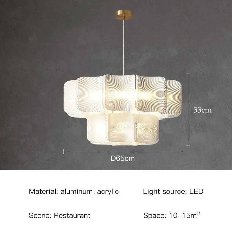 Wabi-Sabi Acrylic Pendant Light – Elegant Dining & Living Room Art Decor