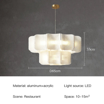 Wabi-Sabi Acrylic Pendant Light – Elegant Dining & Living Room Art Decor
