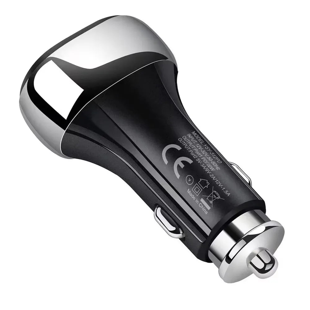 High Quality 3.1A Dual USB Car Charger 2 Port LCD Display Voltmeter 12-24V Cigarette Lighter Socket Car Charger Adapter