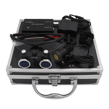 Dental Loupes Dental Magnifier Dental Lab Medical Loupes Magnification Binocular 2.5/3.5x420 Headlight Headlamp 5W Set Metal Box