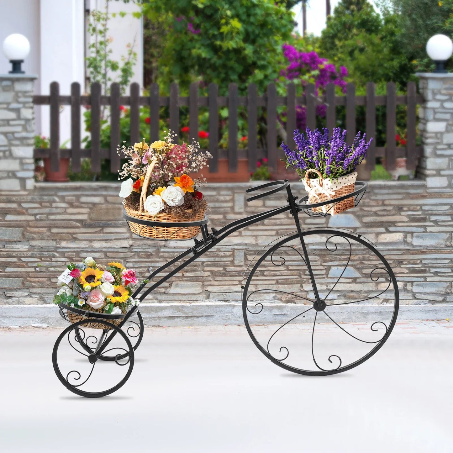 3-Tier Black Flower Pot Holder Rack Shelf