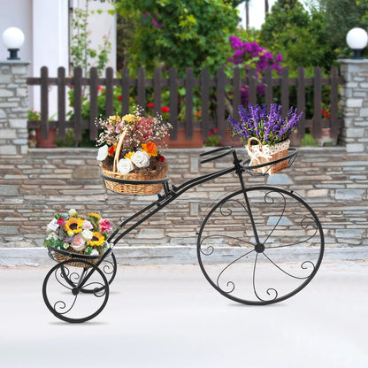 3-Tier Black Flower Pot Holder Rack Shelf