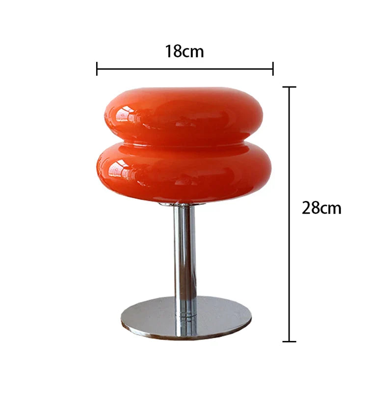 Macaron Retro Glass Table Lamp for Bedroom and Living Room