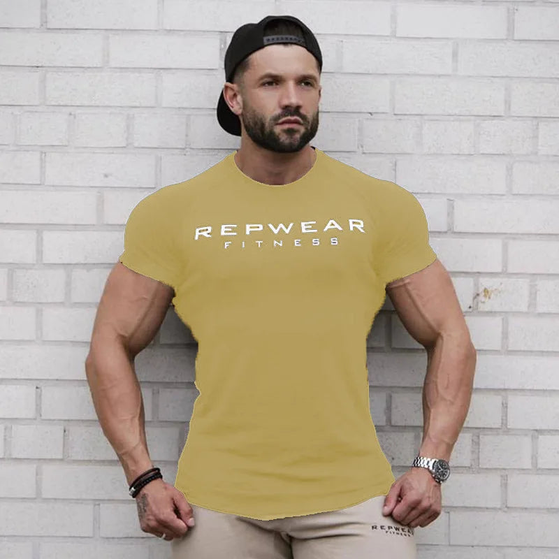 Men’s Athletic Fit Gym T-Shirt – Breathable Cotton Workout Shirt for Training & Casual Wear