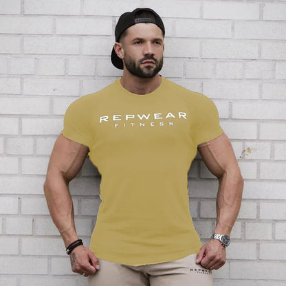 Men’s Athletic Fit Gym T-Shirt – Breathable Cotton Workout Shirt for Training & Casual Wear