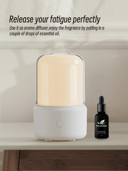KINSCOTER Portable Mini Aroma Diffuser USB Air Humidifier Essential Oil Night Light Cold Mist Maker Sprayer for Home Gift