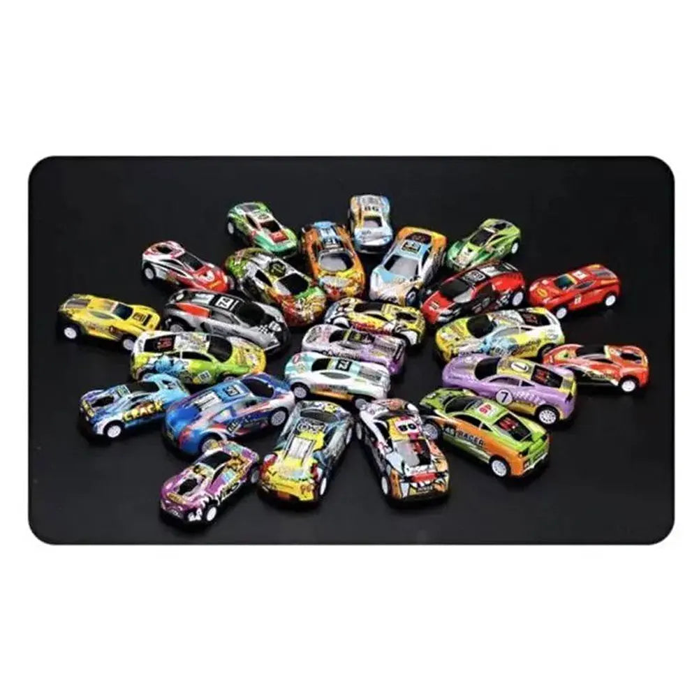 Mini Alloy Car Model Set with Storage Box Diecast Cars Toys for Boys Sliding Inertia Vehicle Children Toy Kit Kids Gifts