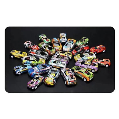 Mini Alloy Car Model Set with Storage Box Diecast Cars Toys for Boys Sliding Inertia Vehicle Children Toy Kit Kids Gifts