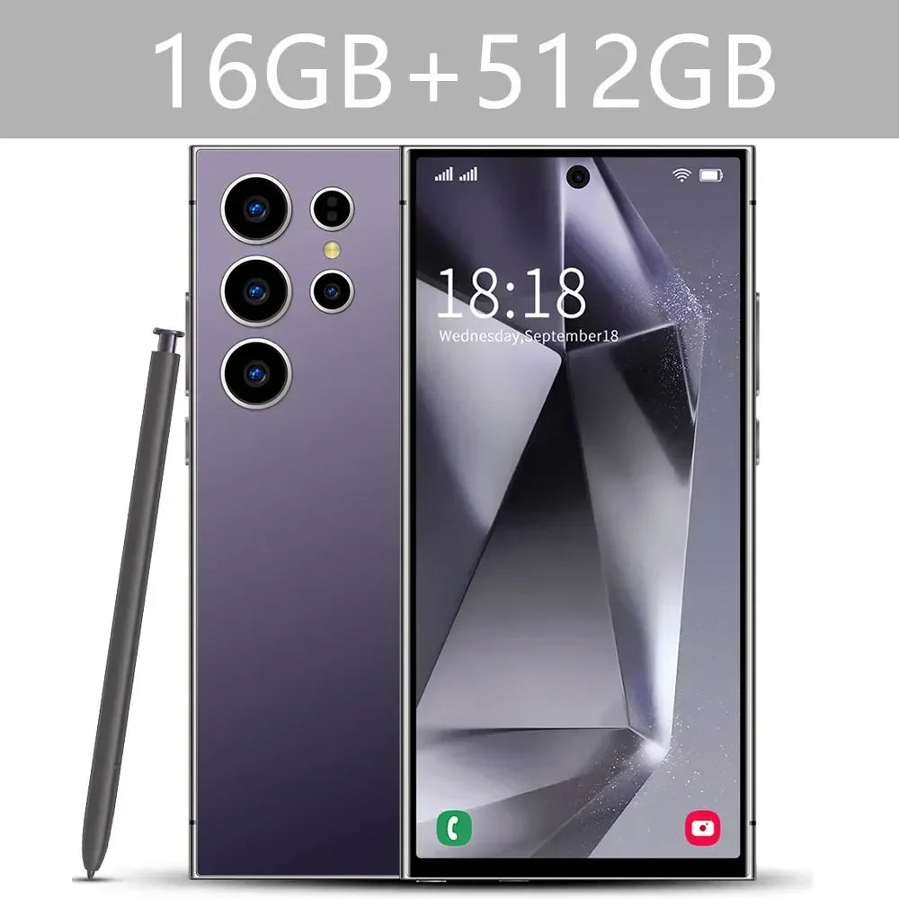 S24 Ultra Smart Mobile Phones Smartphone 5G Dual SIM Snapdragon 8 gen 3 Cell Phone 16G 1TB Android Global Version Cellphones