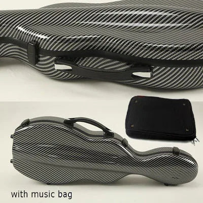 USA low tax Violin Case With Bag Fixed 4/4 3/4 1/2 1/4 Carbon Fiber Violin Box Double Shoulder Strap Spectral Bag Lock