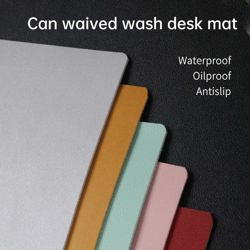 Home Office Large Mouse Pad Gamer Waterproof PU Leather Desk Mat - Computer Mousepad & Keyboard Pad for Gaming