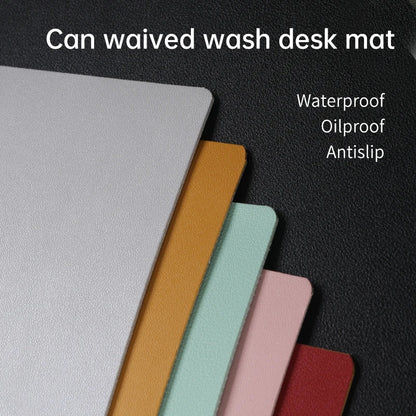 Home Office Large Mouse Pad Gamer Waterproof PU Leather Desk Mat - Computer Mousepad & Keyboard Pad for Gaming