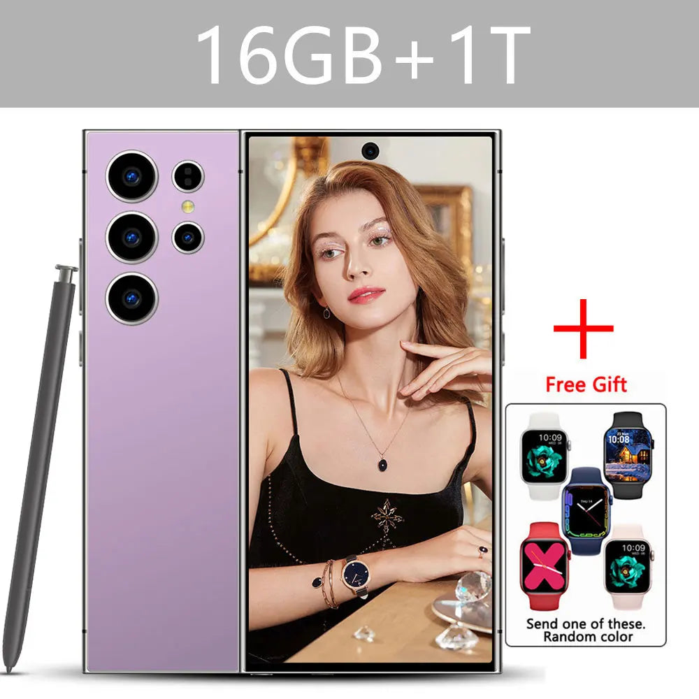 S24 Ultra Smart Mobile Phones Smartphone 5G Dual SIM Snapdragon 8 gen 3 Cell Phone 16G 1TB Android Global Version Cellphones
