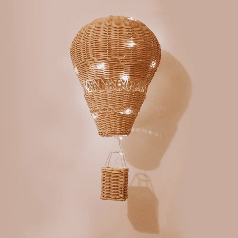 INS handmade rattan hot air balloon decoration kids room decoration