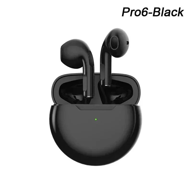 Air Pro 6 TWS Wireless Earbuds – Ultra-Lightweight Bluetooth 5.3 Headset with Mic & Charging Case