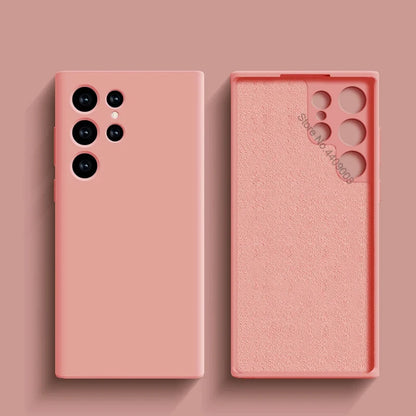 Original Liquid Silicone Case For Samsung Galaxy S24 S23 S22 S21 S25 Ultra A55 A54 A34 A14 A53 A52 Phone Accessories Soft Cover