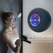 Portable Wireless Bluetooth Speaker – LED IPX4 Waterproof Mini Stereo Sound Box with Large Suction Cup
