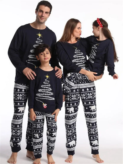 Cozy Polar Bear & Tinsel Tree Family Pajama Set