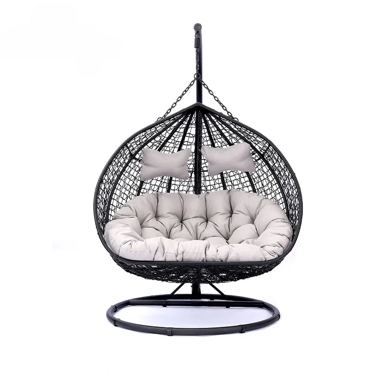 Gardeon Sun Lounge Setting Wicker Lounger Day Bed Patio Outdoor Furniture Black