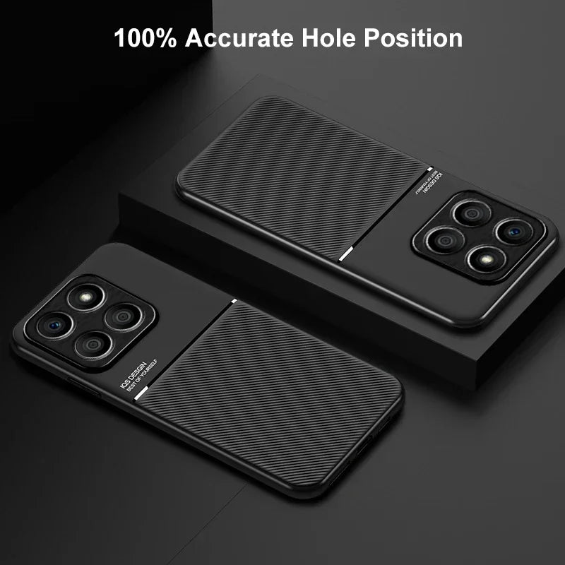For Redmi K70 Ultra Classic Tilt Strip Grain Magnetic Shockproof PC + TPU Phone Case(Red)