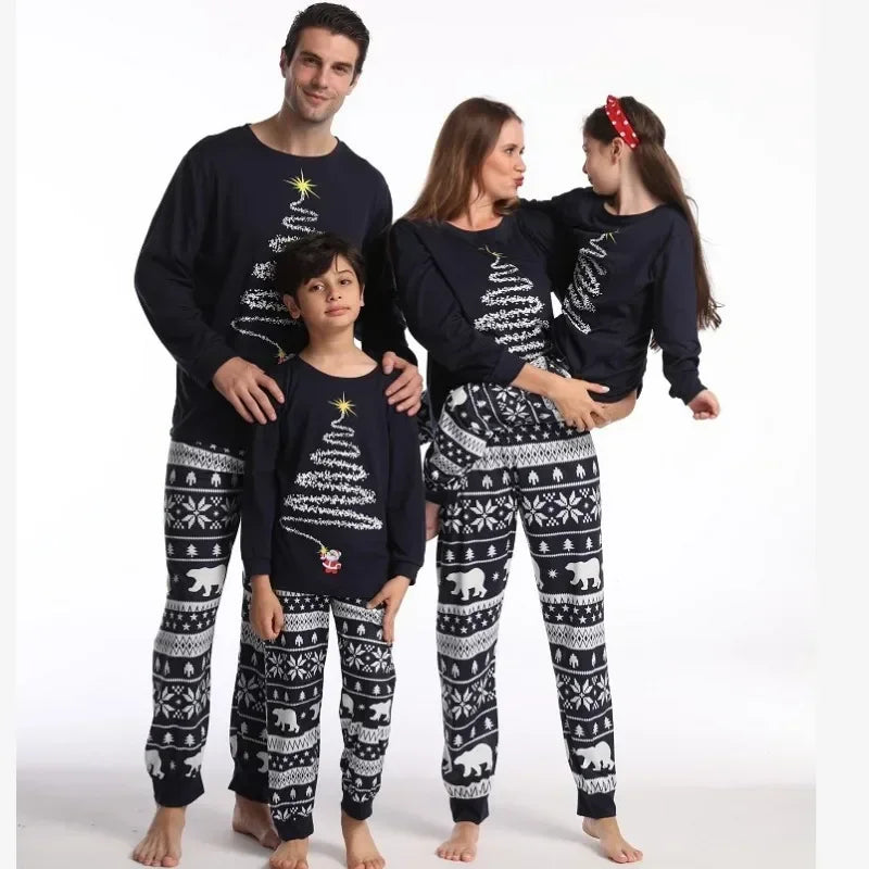 Cozy Polar Bear & Tinsel Tree Family Pajama Set