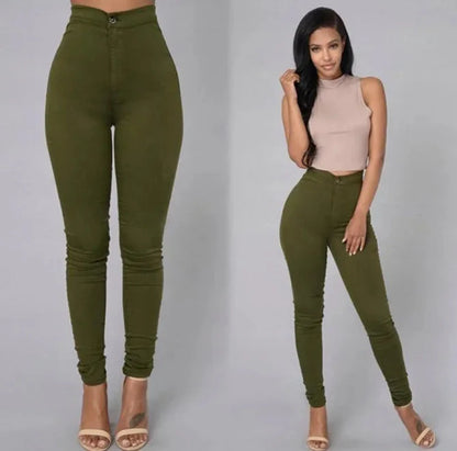 High-Waist Stretch Jeans
