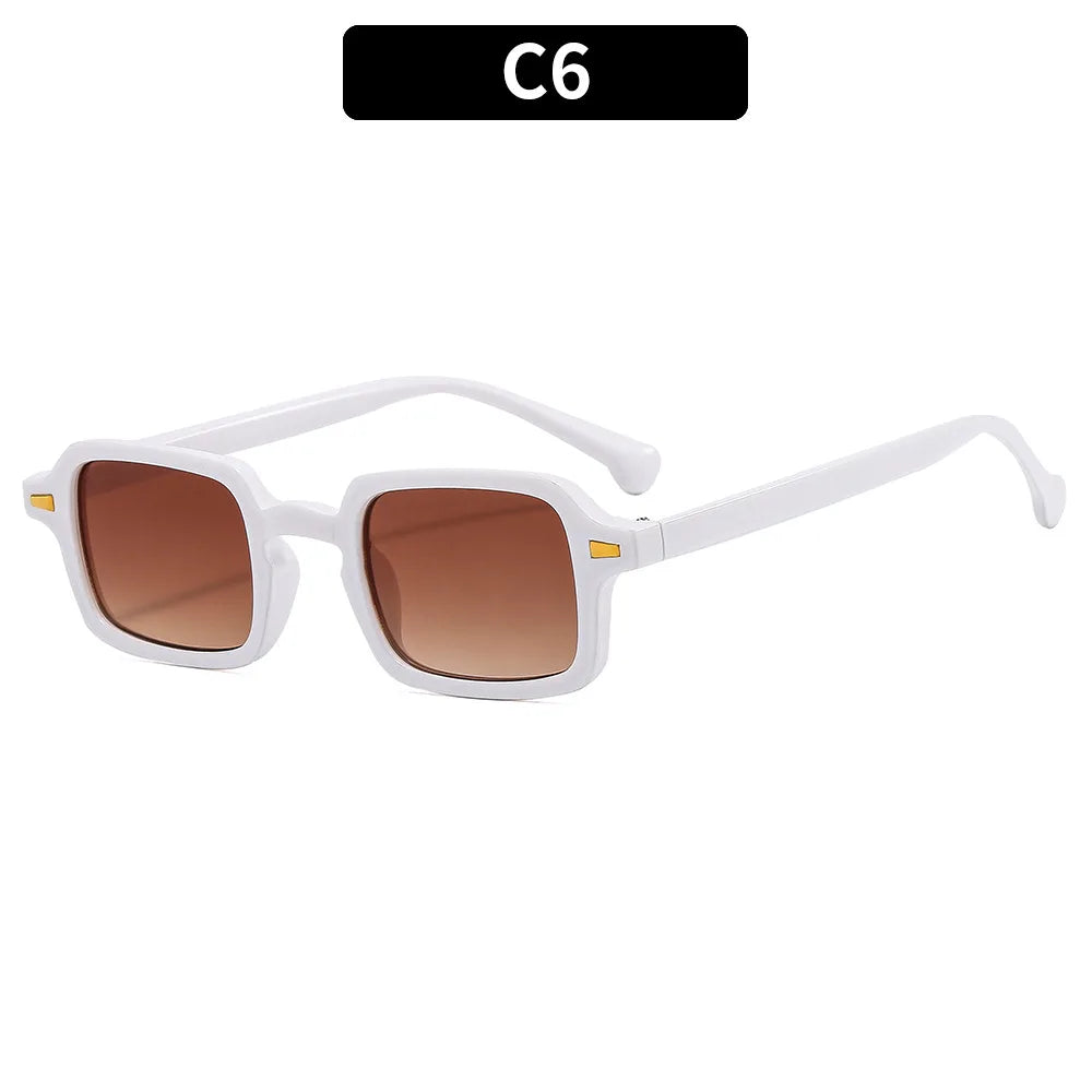 Luxurious Rectangle Sunglasses for Men and Women, UV400 Anti-Glare