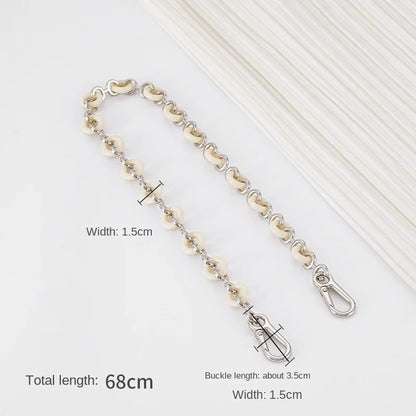 Chain Donut Chain for Loewe Puzzle Geometric Bag Lucky Bag Transformation Underarm Metal Shoulder Handbag Strap Accessories