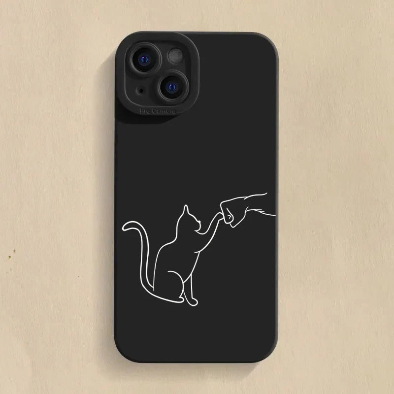 Cute Cartoon Matchman Matte Silicone Phone Case For iPhone 16 11 12 13 14 15 Pro Max XR XS X 7 8 Plus SE 2020 Soft Back Cover