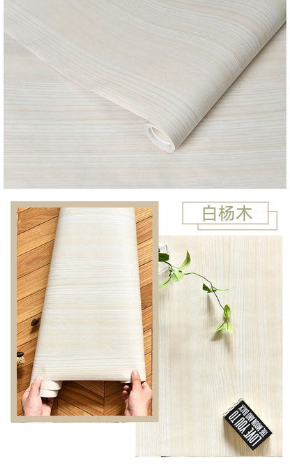 Modern Wood Stripe Home Wallpapers for Furnitures Wall Restore DIY Decorable Films PVC Self-adhesive Vinyl Wall Sticker in Rolls