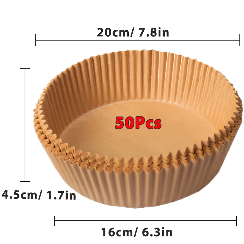 Globetrek° AirFryer Liner: Disposable Paper Liner for Air Fryer