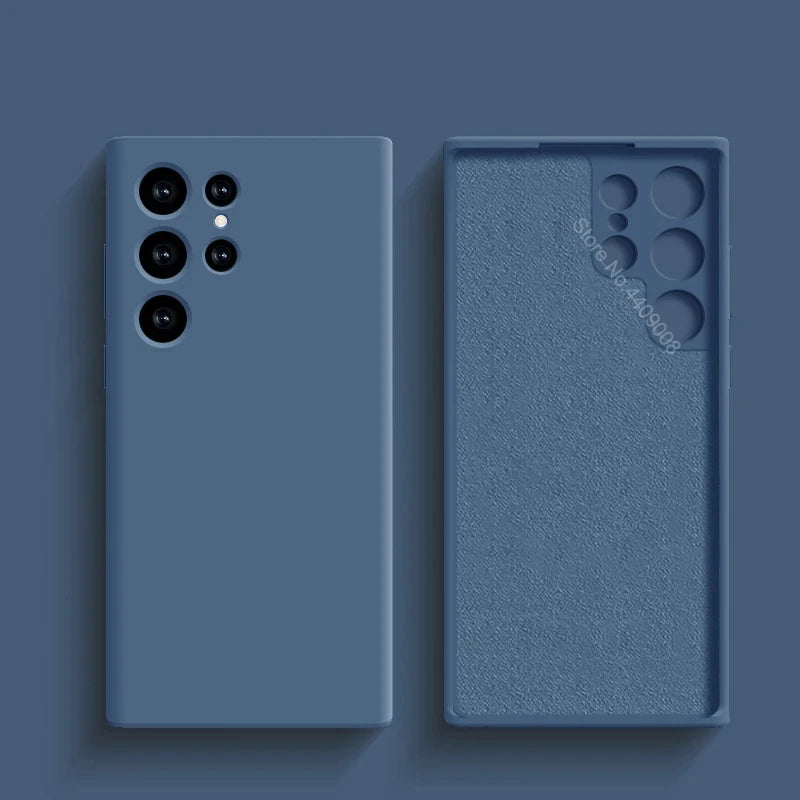 Original Liquid Silicone Case For Samsung Galaxy S24 S23 S22 S21 S25 Ultra A55 A54 A34 A14 A53 A52 Phone Accessories Soft Cover