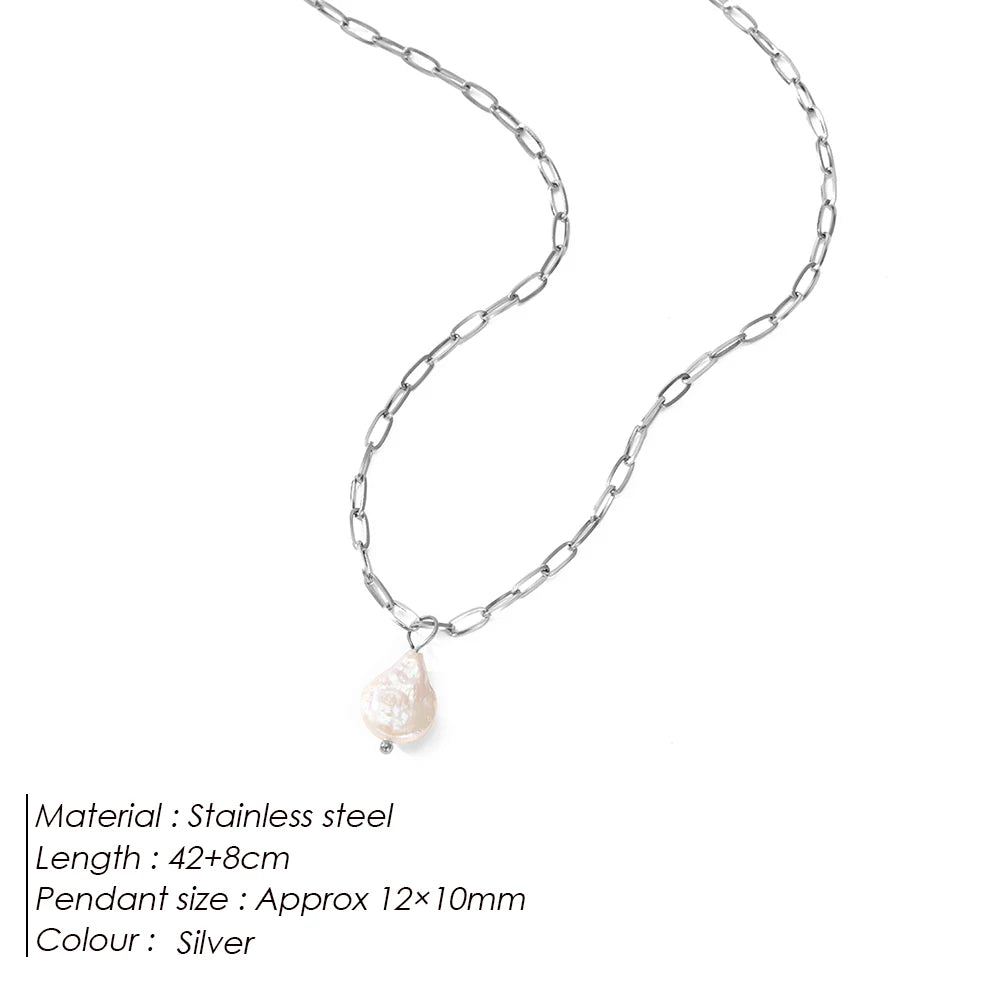 Hanalei Pearl Coin Paperclip Necklace (Bundle)