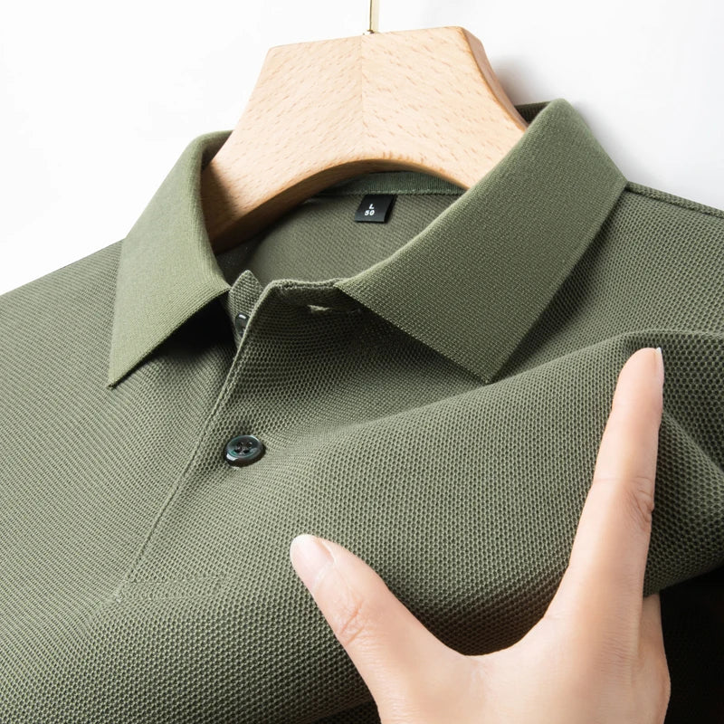 Men's Casual Polo Shirt - Breathable Short Sleeve Lapel Tee
