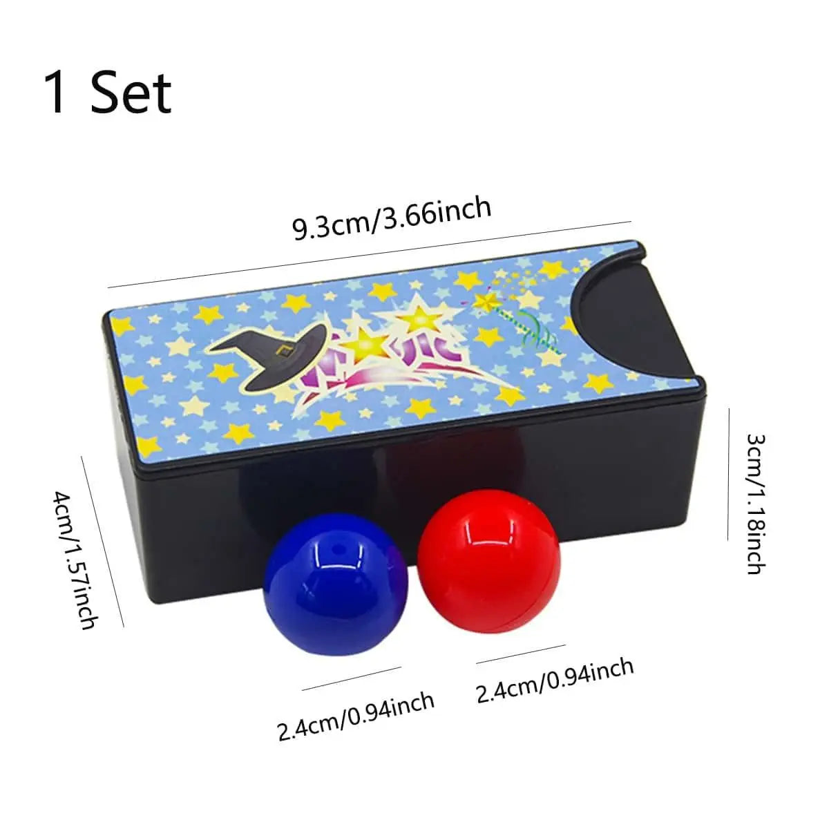 1pc New Funny Gadgets Kids Toys Changeable Magic Box Turning the Red into the Blue Ball Props Tricks Classic