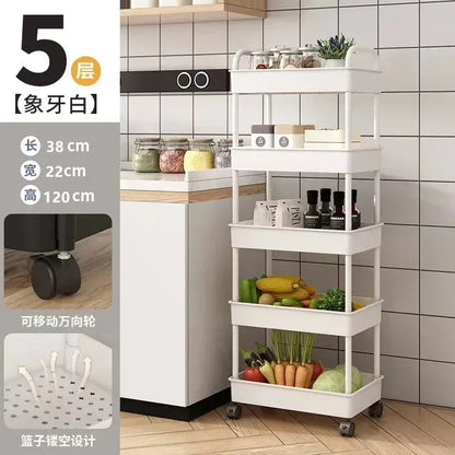 Trolley Rack Kitchen Floor Bedroom Multi-Layer Baby Snacks Mobile Bathroom Bathroom Storage Storage Rack