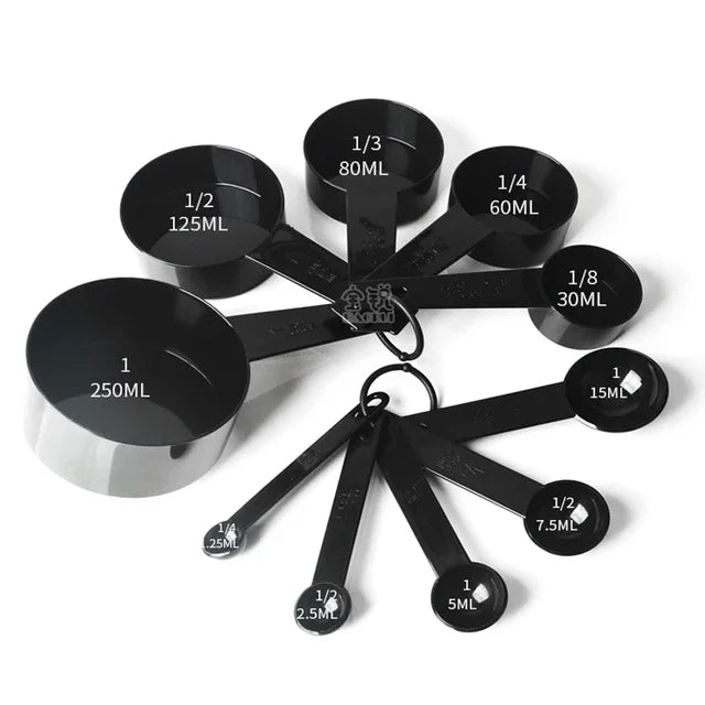 A Full Set of Measuring Cups & Spoons for Kitchen