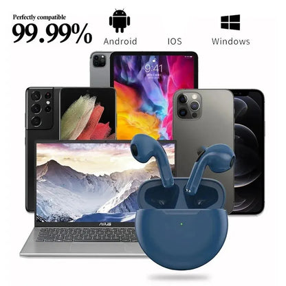 Air Pro 6 TWS Wireless Earbuds – Ultra-Lightweight Bluetooth 5.3 Headset with Mic & Charging Case