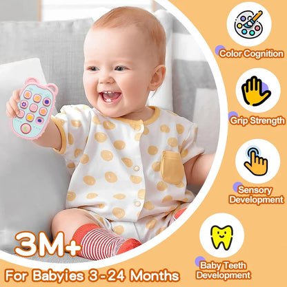 Chewable Baby Phone Toy – Soft Teether & Learning Fun for Infants