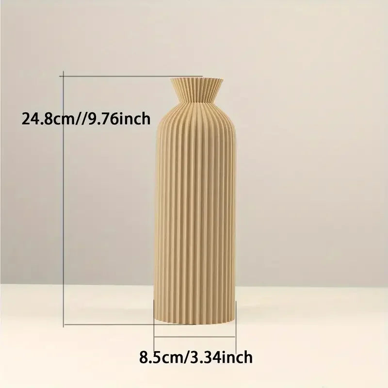 Elegant Black Plastic Vase Boho Chic Decorative Centerpiece