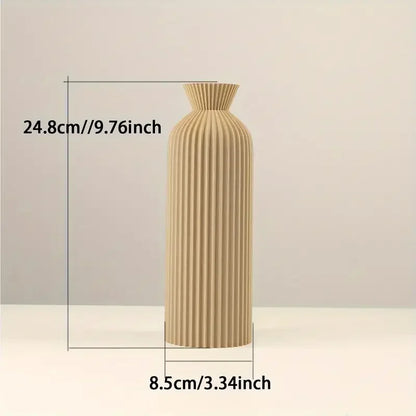 Elegant Black Plastic Vase Boho Chic Decorative Centerpiece